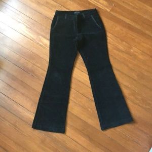 Black corduroy flare pants